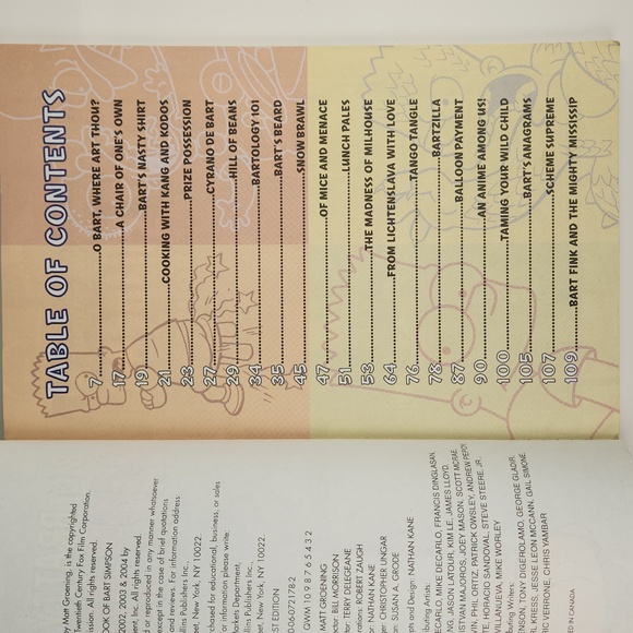 BIG BRATTY BOOK OF BART SIMPSON First Edition 2004 Softcover - Picture 4 of 14